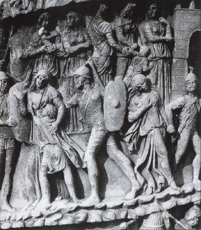unknow artist Caught Women and Children, relief at the Pillar of Marcus Aurelius. Rome china oil painting image
